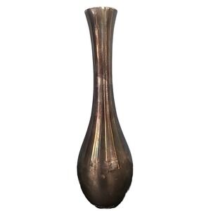 Vintage F.B.R. E.P. Zinc Hong Kong Silver Plated Tall Thin Bud Vase 7" Elegant